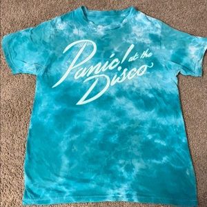 Hot topic panic at the disco tie die t-shirt